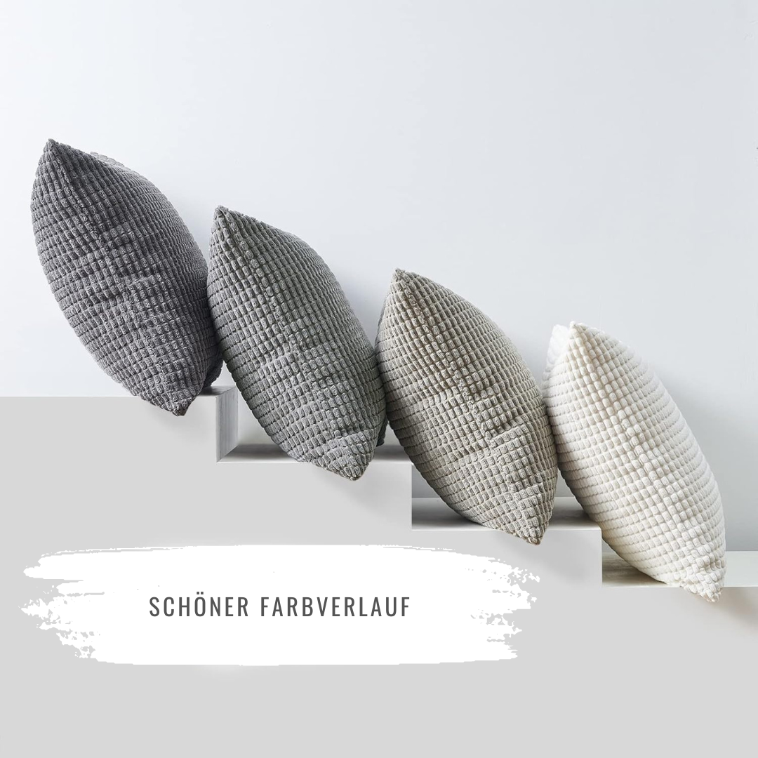 4er Set Kissen mit Füllkissen - Modell Sven Kordsamt