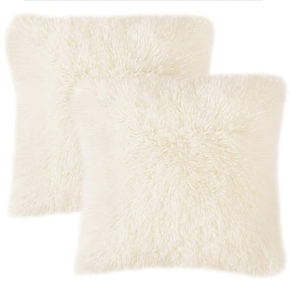 Stilvolles 2er Set Plüschkissen Kurt von Interior by Hakito in Creme, perfekte Ergänzung für jede Einrichtung.