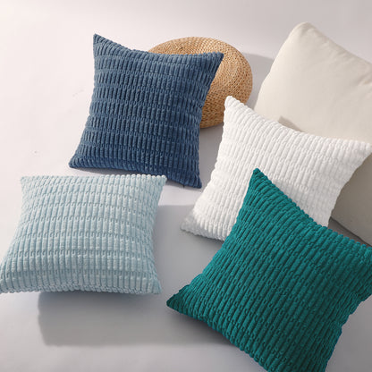 4er Set Kissen Mosa Kordsamt in harmonischen Farben, gefertigt von Interior by Hakito; ideal für Sofa und Stuhl.