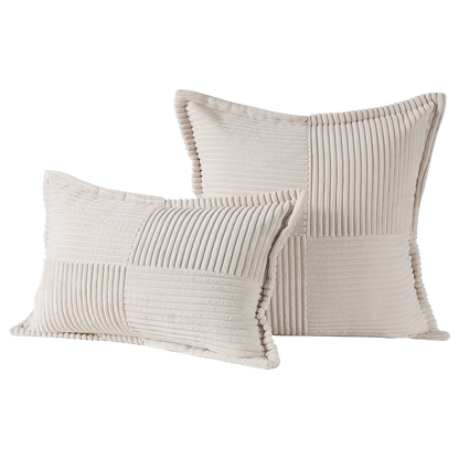 Kissen Insa 2er Set von Interior by Hakito in modernem Streifen Design, stilvoll und verspielt, ideal für Wohnzimmer oder Schlafzimmer.